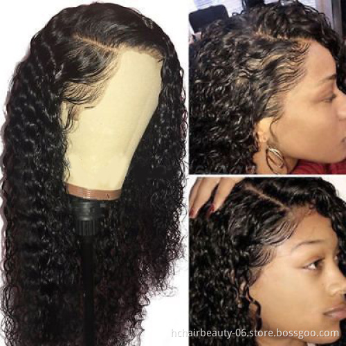150% Density 360 Lace Frontal Wig Pre Plucked With Baby Hair Brazilian Remy Kinky Curly Lace Front Human Hair Wigs For Women